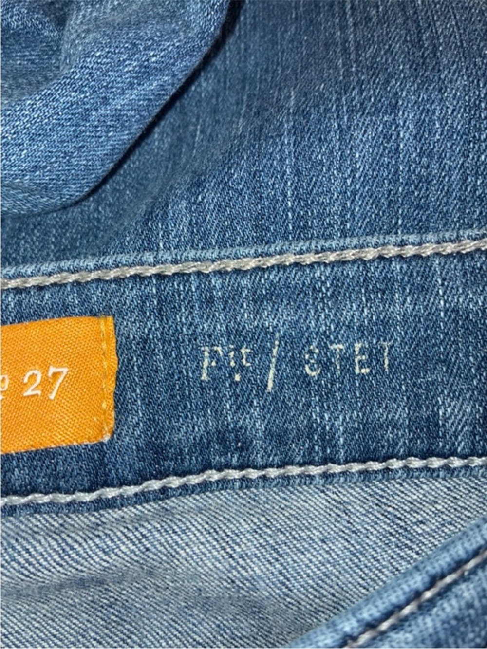 Pilcro and the Letterpress Anthropologie Stet Blue Denim Stretch Blend Size 27 - Picture 3 of 5